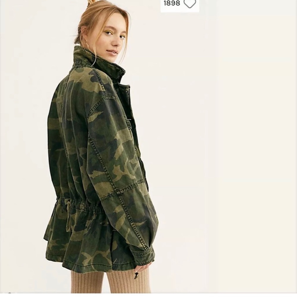 Free People Seize The Day Military Jacket Camo - Picture 2 of 3